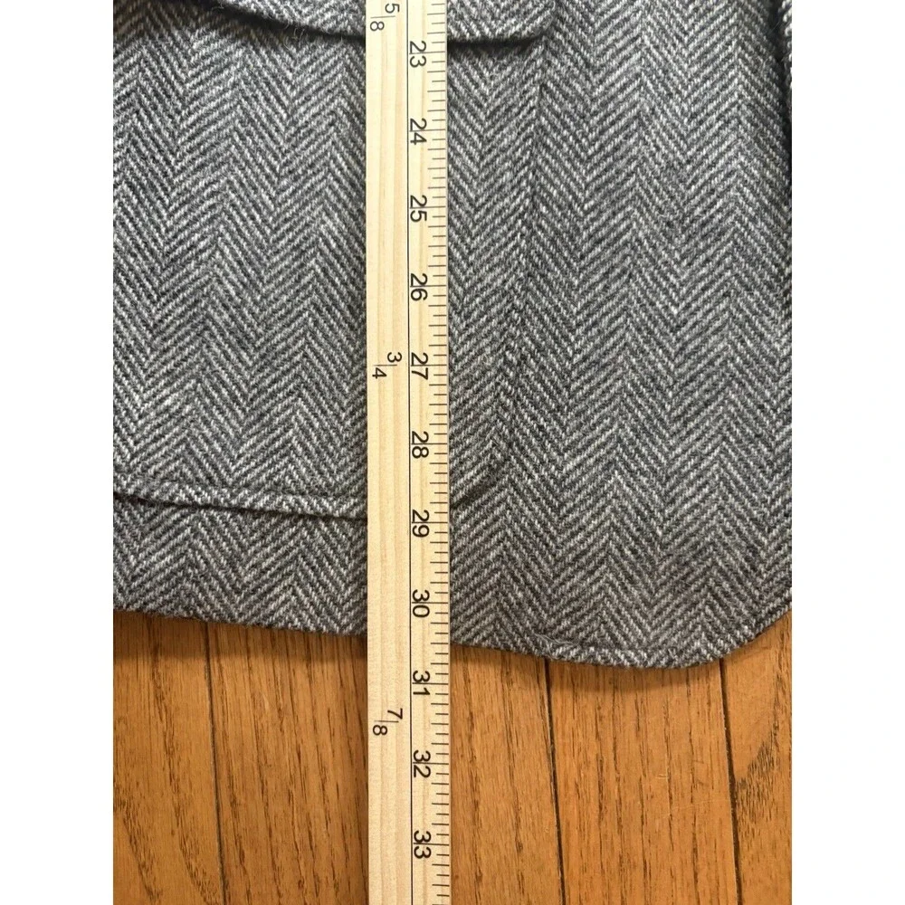 Vintage Imperial Haggar 100% Pure Wool Herringbone Tweed Blazer Size 42 Made USA